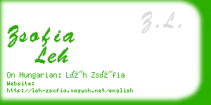zsofia leh business card